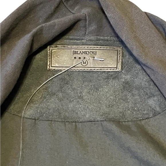 Blank NYC Mixed Media Drape Front Moto Jacket M NWOT - Picture 3 of 6